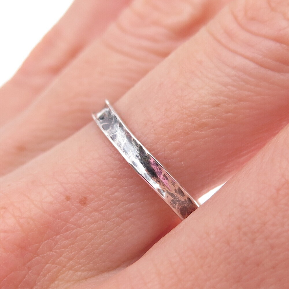 Silpada 925 Sterling Silver Vintage Hammered Stackable Band Ring Size 9 - Picture 3 of 8